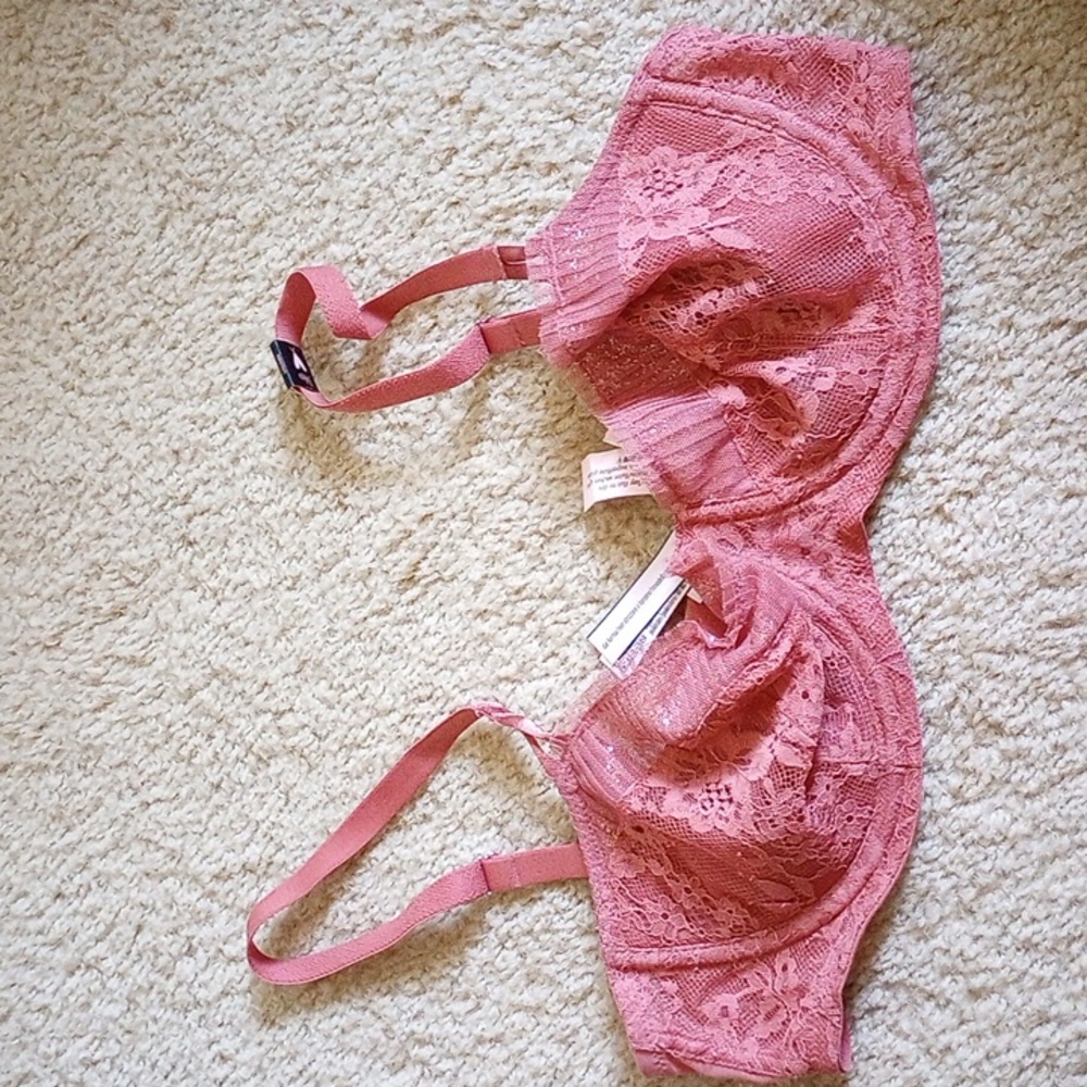 34 D Mauve unlined push up bra